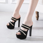Women's Waterproof Platform Thick Peep Toe Fashion Sandals